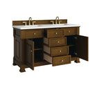 James Martin Brookfield 60" Double Bathroom Vanity, Honey Oak