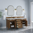 James Martin Brittany 72" Double Bathroom Vanity, Pecan