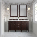 James Martin Brittany 60" Double Bathroom Vanity, Burnished Mahogany