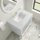 James Martin Myrrin 30" Single Bathroom Vanity, Bright White