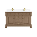 James Martin Brookfield 60" Double Bathroom Vanity, Pecan