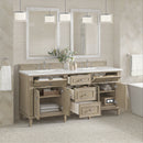 James Martin Lorelai 72" Double Bathroom Vanity, Whitewashed Oak