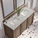 James Martin Bristol 60" Double Bathroom Vanity, Whitewashed Walnut