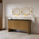 James Martin Hudson 60" Double Bathroom Vanity, Honey Oak