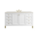 James Martin Chicago 60" Single Bathroom Vanity, Glossy White