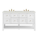 James Martin Breckenridge 60" Double Bathroom Vanity, Bright White