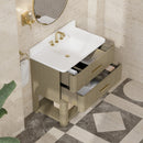 James Martin Lucian 36" Single Bathroom Vanity, Pebble Oak