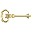 Roll Top Desk Lock Key - Reliable Brass-Plated Diecast Zinc with Double-Bit Design