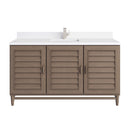 James Martin Portland 60" Single Bathroom Vanity, Whitewashed Walnut