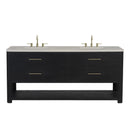 James Martin Lucian 72" Double Bathroom Vanity, Carbon Oak