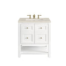 James Martin Breckenridge 30" Single Bathroom Vanity, Bright White