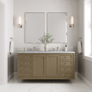 James Martin Chicago 60" Double Bathroom Vanity, Walnut Whisper