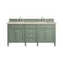 James Martin Brittany 72" Double Bathroom Vanity, Smokey Celadon