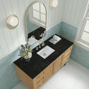 James Martin Laurent 60" Dual Mount Single Bathroom Vanity, Light Natural Oak