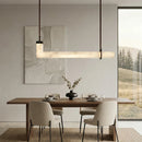 L-Shaped Linear Alabaster Pendant Lamp