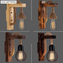 GobekUsa L-Shaped Wooden Lantern Wall Light with Rope Arm - Perfect Farmhouse Bedroom Lighting