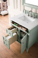 James Martin Brittany 30" Single Bathroom Vanity, Sage Green