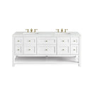 James Martin Breckenridge 72" Double Bathroom Vanity, Bright White