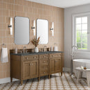 James Martin Brittany 72" Double Bathroom Vanity, Saddle Brown