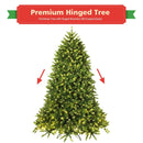 Premium Hinged Artificial Fir Christmas Tree with LED Lights by LJGDeals