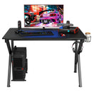 K-Shaped Gaming Desk with Cup Holder Headphone by LJGDeals