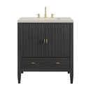 James Martin Myrrin 30" Single Bathroom Vanity, Carbon Oak