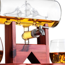 Whiskey Decanter Set - 1250ml Ship & 2 Whiskey Glasses