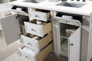 James Martin Bristol 60" Double Bathroom Vanity, Bright White