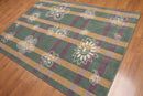 5'6" x 7'6" Modern 100% Nylon Full Pile Area Rug Aqua