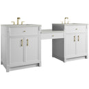 James Martin Bellshire 84" Double Bathroom Vanity, Bright White