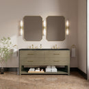James Martin Lucian 72" Double Bathroom Vanity, Pebble Oak