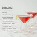 Double Walled Martini Glasses by Viski