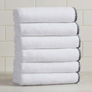 Cotton Border-Stitched 6-Piece Towel Set - Valery Collection by Great Bay Home