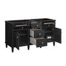 James Martin Lorelai 60" Double Bathroom Vanity, Black Onyx