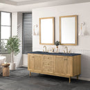 James Martin Laurent 72" Dual Mount Double Bathroom Vanity, Light Natural Oak