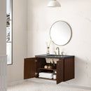 James Martin Amberly 36" Dual Mount Single Bathroom Vanity, Mid-Century Walnut