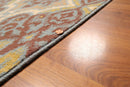 9' x 12' Hand knotted Eclectic Print Wool Full Pile Oriental Area Rug