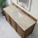 James Martin Bristol 60" Single Bathroom Vanity, Saddle Brown