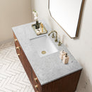 James Martin Amberly 48" Dual Mount Single Bathroom Vanity, Mid-Century Walnut