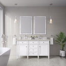 James Martin Brittany 60" Double Bathroom Vanity, Bright White