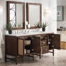James Martin Addison 72" Double Bathroom Vanity, Mid-Century Acacia