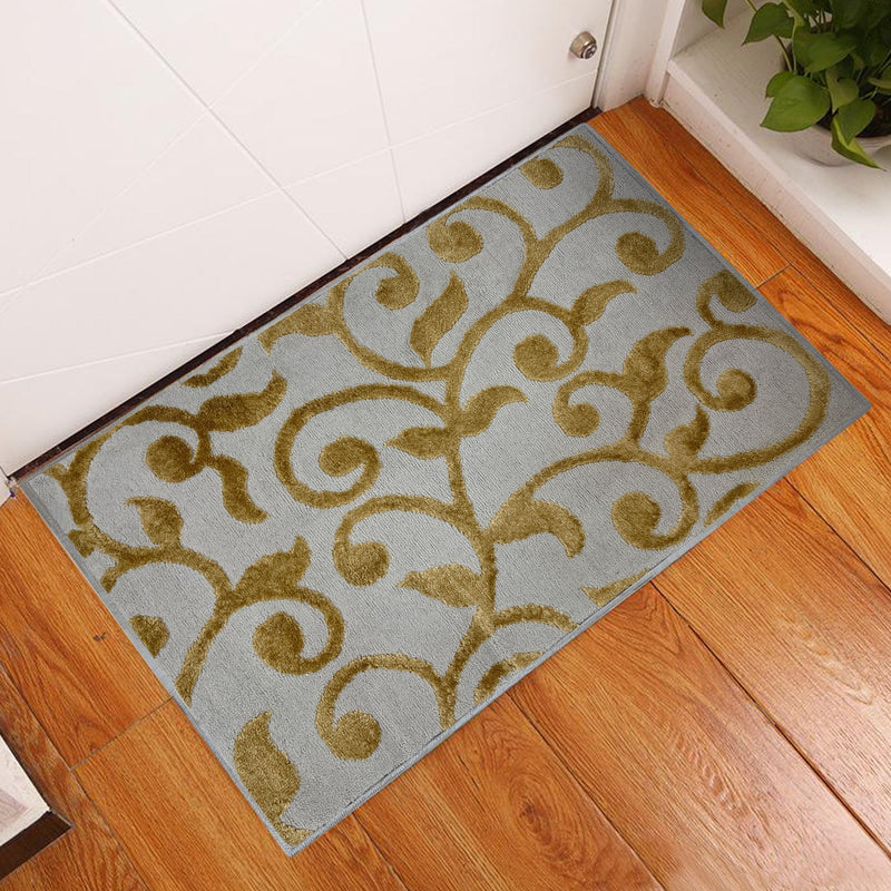Sussex Home, Landing Rug, Slip Resistant Indoor Carpets Includes Adhesive Tape 2' x 3'-Floral Collection |Beige