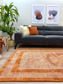 Alfa Rich Burnt Orange Area Rugs for Living Room Bedroom Decor Cotton Washable Pet Friendly