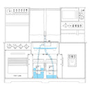 Tiny Land® Play Kitchen with Running Water - Iconic Aqua Kitchen in Cream