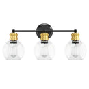 Modern 3-light Bubbled Glass Vanity Light by LJGDeals