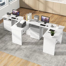 L-Shaped Computer Desk with Letter File Drawer by LJGDeals