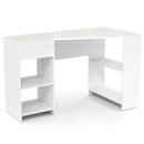 48 Inches L Shaped Corner Executive Computer Desk with Drawer-White by LJGDeals