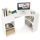 48 Inches L Shaped Corner Executive Computer Desk with Drawer-White by LJGDeals