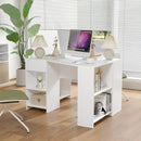 48 Inches L Shaped Corner Executive Computer Desk with Drawer-White by LJGDeals