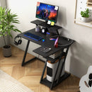 L Shaped Gaming Desk with Outlets and USB Ports by LJGDeals